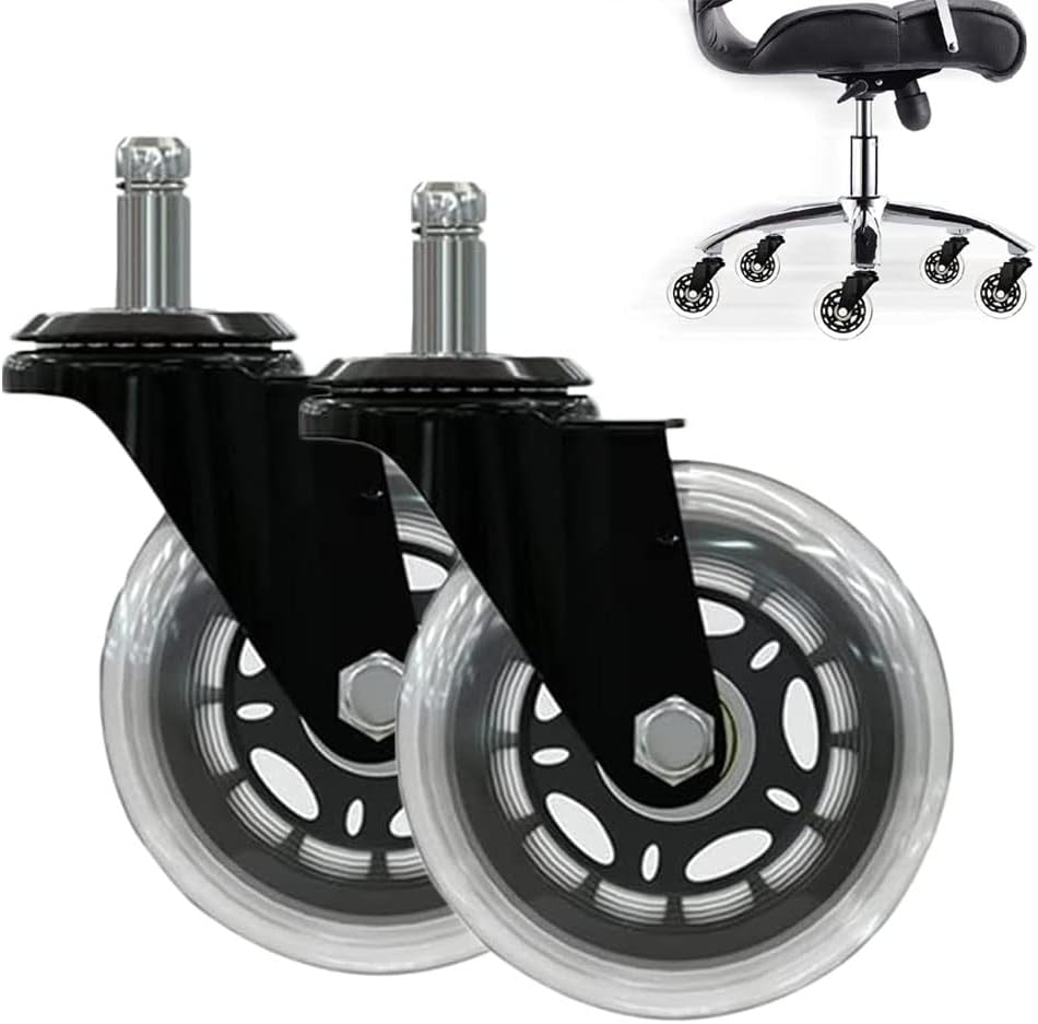Universal Replacement Chair Wheels, 2 Pcs Chair Silent Scratch Roller