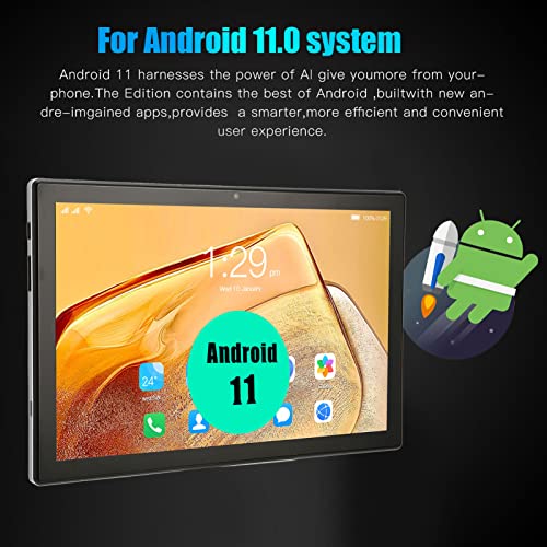 Tablet de 10 Polegadas 7000mAh Bateria 4G Tablet 6GB 256GB Exterior (Prata)