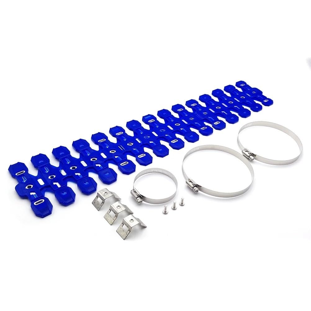 Marmitta Protezione Motocross Silenziatore Di Scarico Tubo Protezione Scudo Copertura Anti-scottatura Dissipatore Calore 3 Morsetto Per 2 Tempi ATV UTV Moto