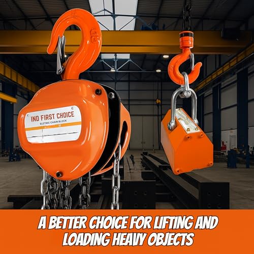 Image of Manual Chain Block, 1 Ton Capacity, 3 Meter Lift, G80 Chain, Single Fall, Heavy Duty Manual Hoist for Industrial Lifting