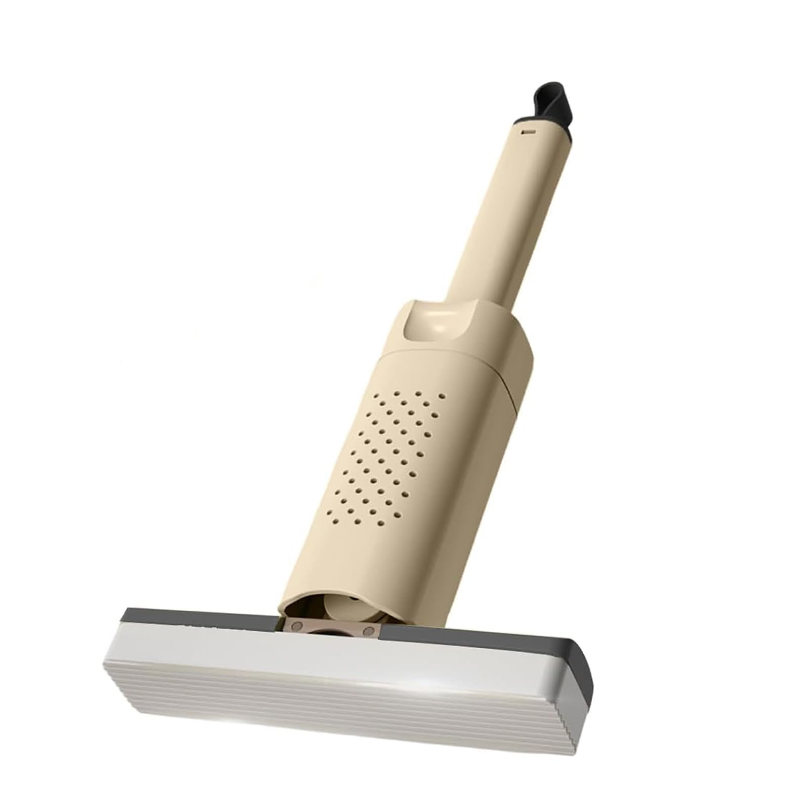 Udaroye Beige Mini Sponge Mop, Foldable Self-Squeezing Mini Sponge Mops, Wet And Dry Use Sponge Absorbent Handheld Cleaning Mop For Small Areas (Beige)