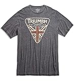 Lucky Brand Men's Big & Tall Triumph Motorcycle Badge Tee (5X-Large, Black)