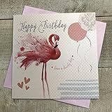 Zoom IMG-1 white cotton cards fenicottero happy Zoom IMG-1 white cotton cards fenicottero happy