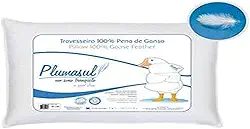 TRAVESSEIRO 100% PENA DE GANSO 45X65