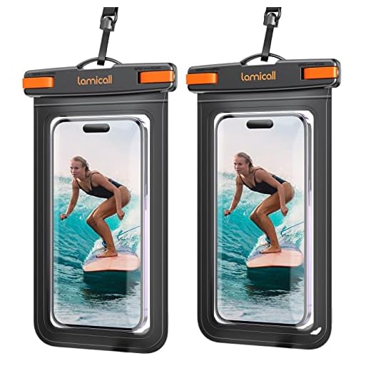 Lamicall Large Size Waterproof Phone Pouch Case - [ Big Case Friendly ] for Galaxy S25 Ultra, S22 23 S24 Ultra with Case, for iPhone 16 15 14 13 12 Pro Max, Plus Mini, for 7.5" Devices, 2 Pcs