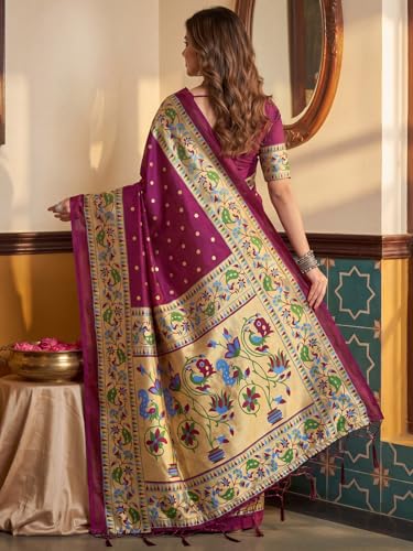 Image of AKHILAM Women's Kanjivaram Pure Soft Silk Saree For Women Saree With Unstitched Blouse Piece |Soft banarasi saree for women|silk saree pure silk