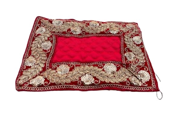 Shree adodhya (10×8 inches) aasan for laddu gopal ji mat for god idol setting, Puja Mandir table and temple shelf (pack of 1)-image-6