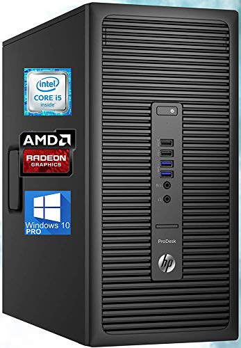 HP 600 G2 ProDesk Mini-Tower PC, Intel Quad-Core i5-6500 Upto 3.6GHz, 32GB RAM, 1TB SSD, 4GB AMD R7 