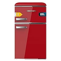 Cecotec Mini Frigorifero Retro Bolero Coolmarket 2D Origin 86 Red E. Due Porte Rosso di 89,3cm di Altezza e 48,7