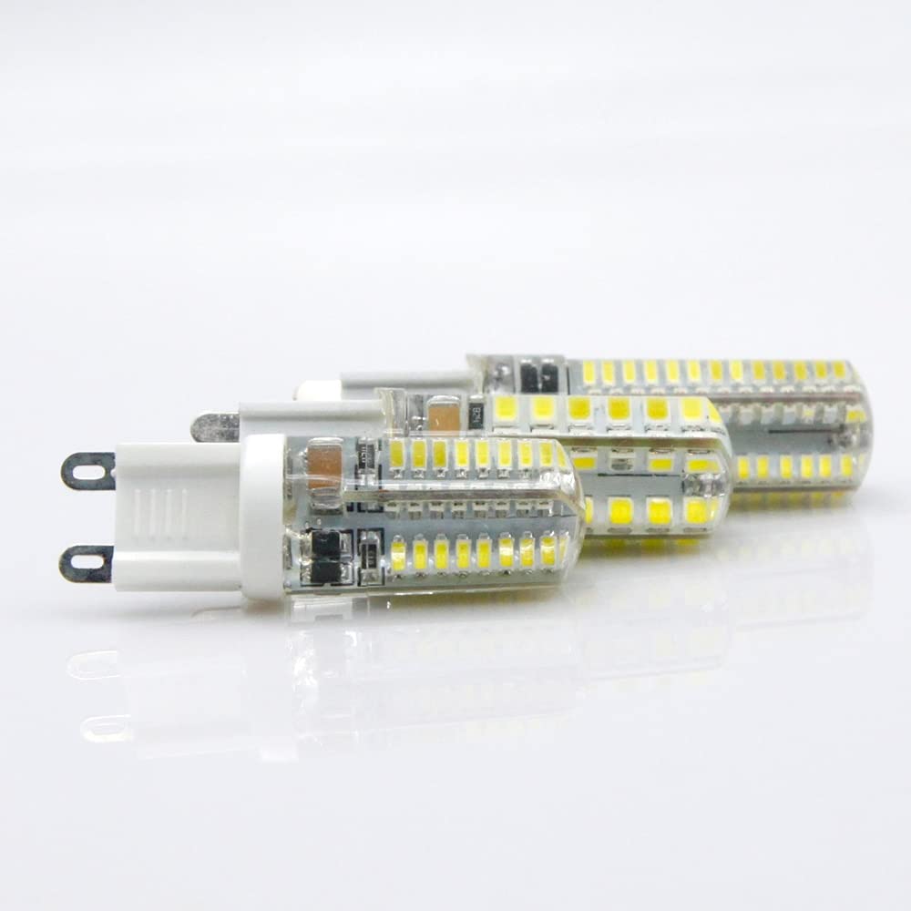10 Uds G9 lámpara LED 220V Bombilla Led 7W 9W 10W SMD 2835 3014 48 64 104leds LED ángulo de Haz de 360 ​​Grados Bombilla de Foco Led (Color : Cold White, Size : G9 220V 3014 64L)