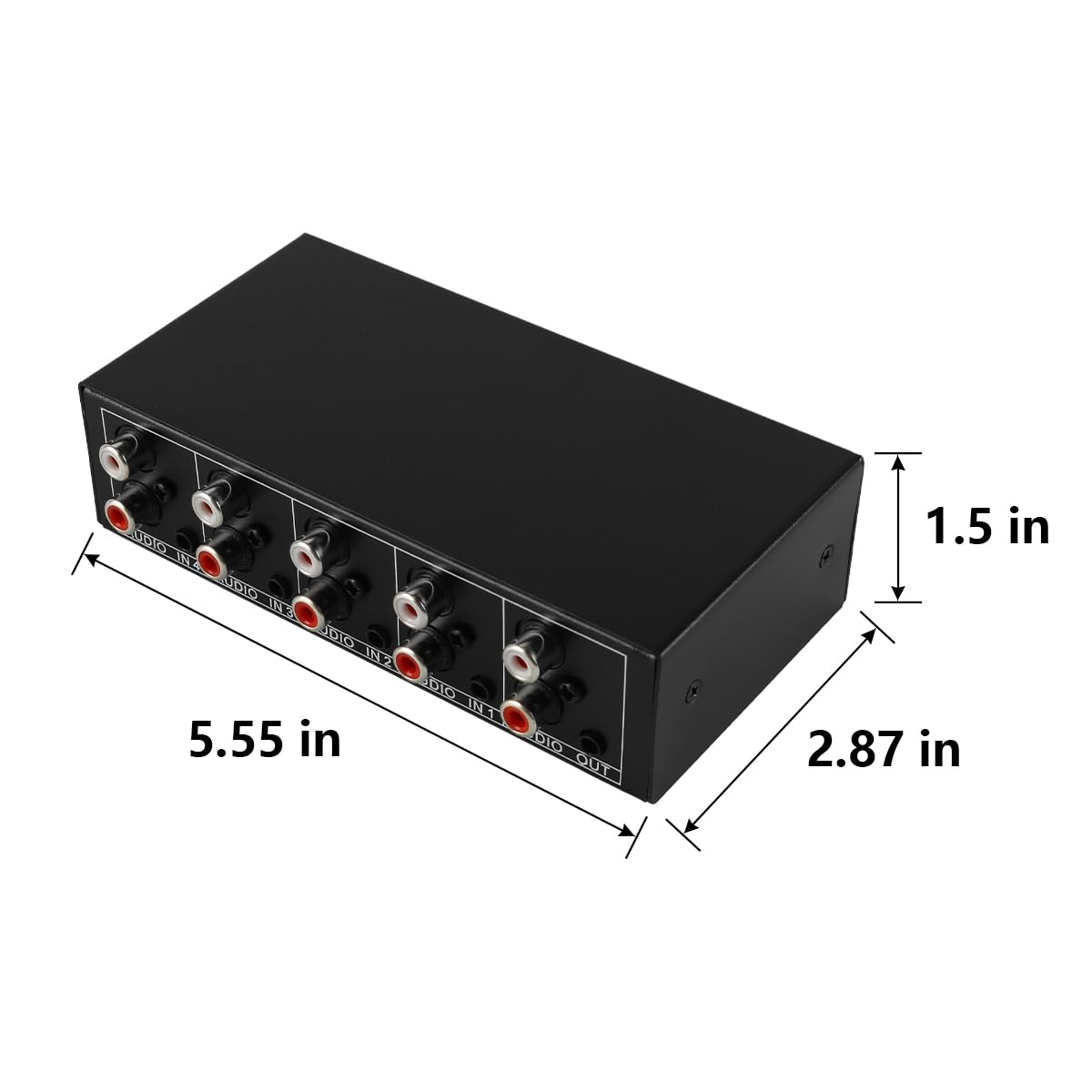 Commutateur Audio auxiliaire 4 entrées 1 Sortie, sélecteur Audio stéréo 4x1 Passif 3,5 mm Aux G/D RC-A, boîtier de Commutation Audio analogique