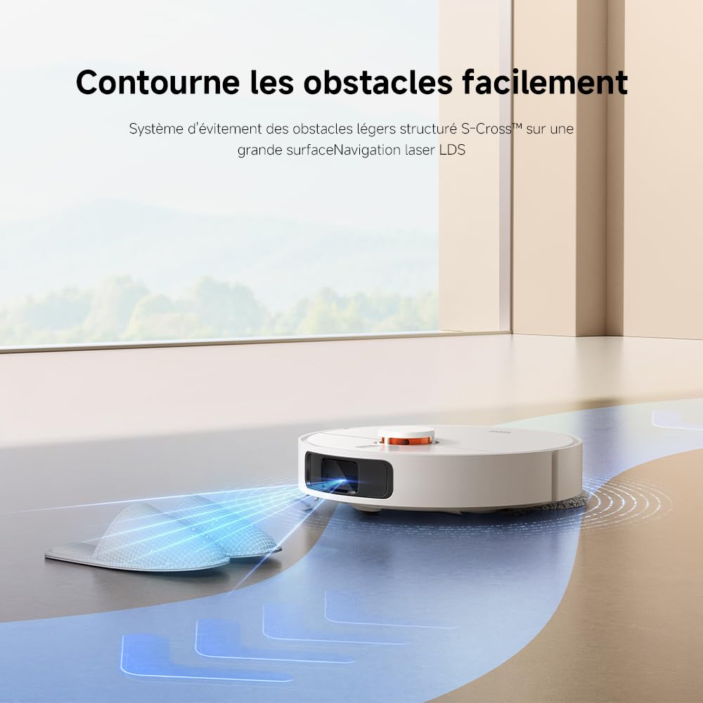 XIAOMI Robot Vacuum X20+, Station Tout-en-Un avec vidage, Lavage & séchage Auto, Aspiration 6000 Pa, évitement d’Obstacles S-Cross™, Navigation LDS, Commande vocale Via Mi Home.