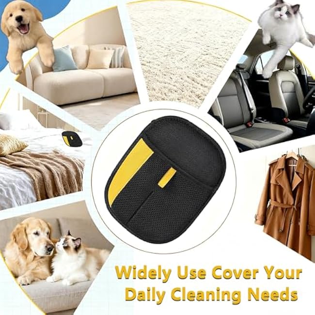 Pet Hair Removal Glove, Newly Upgraded Electrostatic Gloves Pet Hair for Dogs & Cats, Washable and Reusable Hair Remover Tool for Carpet, Curtain, Clothing, Couch, Car Seat - 1 Pcs-vxEC8hy6