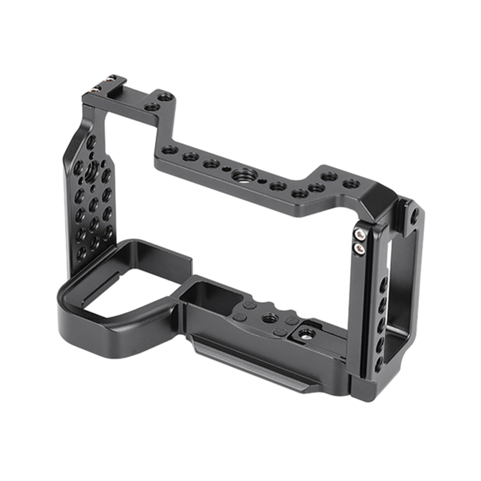 Jaula profesional para cámara Sony A6600 T6061 CNC de aluminio vertical, soportes de zapata fría y diseño antigolpes, perfecto para vlogging/videos cortos (YH-A6600 4620)