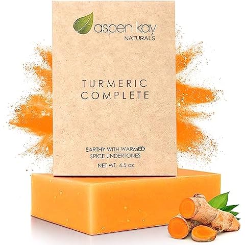 Turmeric Soap Bar for Body & Face - Made with Natural and Organic Ingredients. Gentle Soap – For All Skin Types – Made in USA 4.5oz Bar Cover