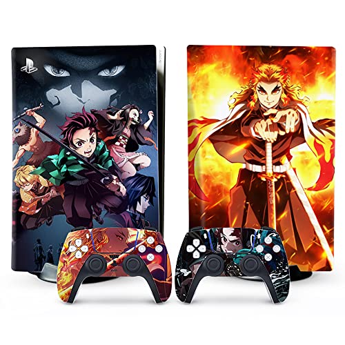 Protective & Decorative Cover Sticker For Ps5, Anime Decal Skin For Ps5 Console And Controllers Sticker, Durable, Scratch Resistant, Bubble-Free, Compatible With Playstation 5(Style B-Disk Edition) #TOP19