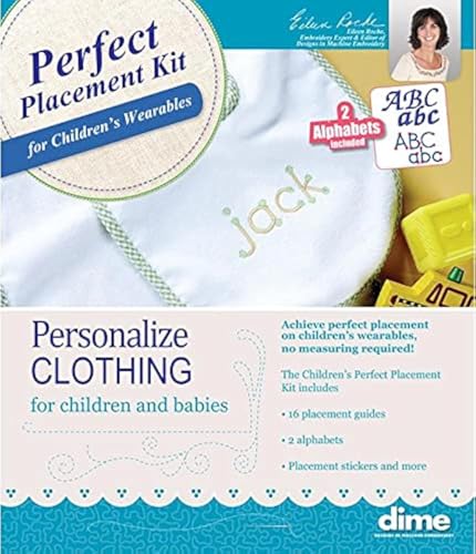 Children's Perfect Placement Kit, Machine Embroidery Templates for Children's Wearables and Accessories
