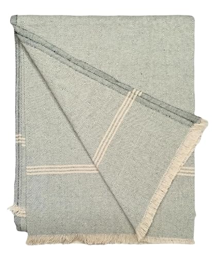 Image of 100% Cotton Soft Beautiful 3D Chek Single Bed Size Skin Friendly Summer AC Blanket /Khes /Dohar /Top Sheet Set /Chadar (Grey&Black)