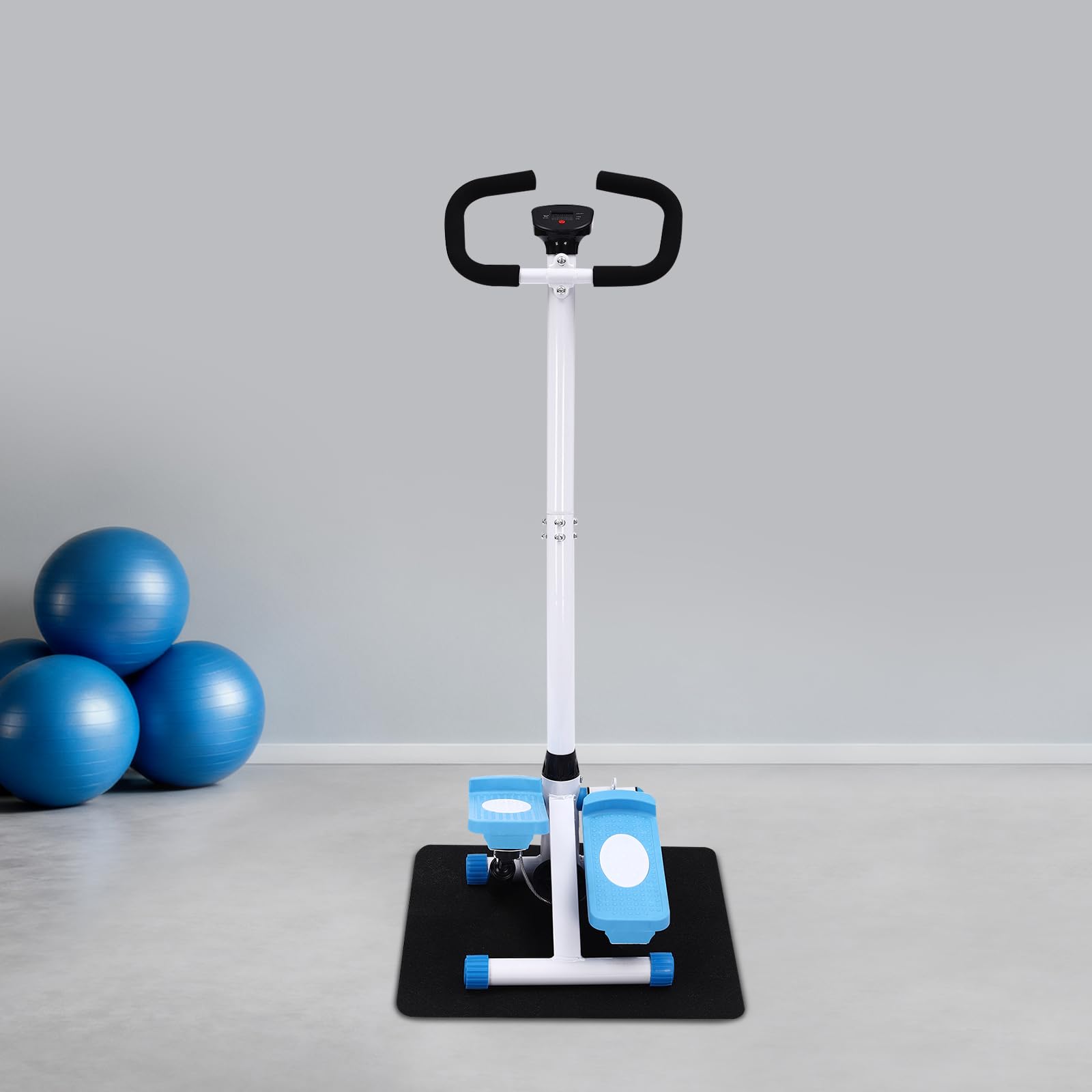 Fitness Stepper, attrezzo fitness per gambe e braccia, resistenza con manubrio, portata 150 kg, per dimagrire, modellare e allenare, 29 x 39 x 110 cm