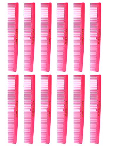 Allegro Combs 420 Hair combs Barber Comb Comb Set Hair Cutting Combs Pocket Comb Combs for Hair Stylist Styling Comb Pink Combs 12 pk.
