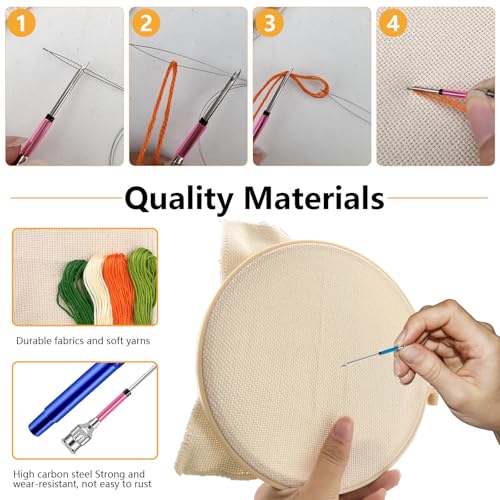 Kit de aguja de perforación Fatiya regalo de costura para tejer 4