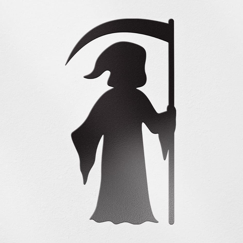 Transparent Decal Stickers Of Grim Reaper Silhouette (Black) Premium Waterproof Vinyl Decal Stickers For Laptop Phone Accessory Helmet Car Window Mug Tuber Cup Door Wall Deco USCstic010530BLW19052522