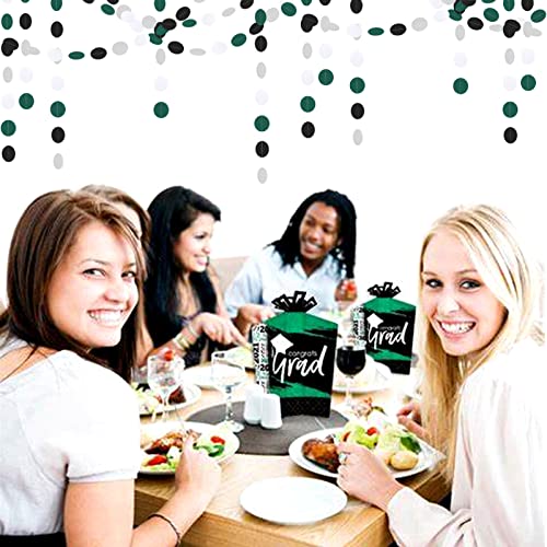 Image of Black Green Silver Football Party-Decorations - 30pcs Soccer Graduation Streamers,Tissue Pom Poms,Tassel Garland Backdrop Men Boys Birthday Spring Sunmer Bunting Jungle theme Banner Lasting Surprise