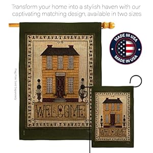 Breeze Decor Welcome Yellow House Garden Flag Country Living Primitive Farm Western Barn American Rustic Cowboy Rural Ranch Decoration Banner Small Yard Gift Double-Sided, Made in USA Breeze Decor Welcome Yellow House Garden Flag Country Living Primitive Farm Western Barn American Rustic Cowboy Rural Ranch Decoration Banner Small Yard Gift Double Sided Made in USA