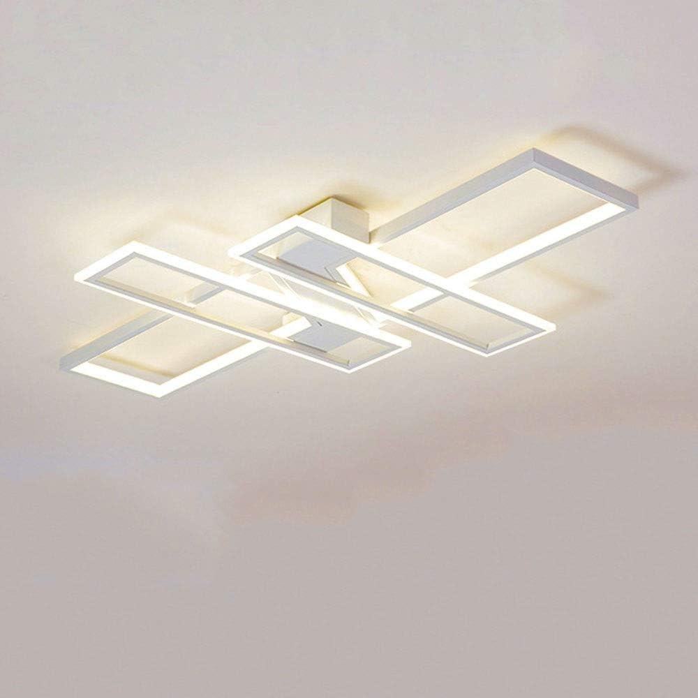 Plafonnier LED moderne carré en acrylique blanc 120cm 116W
