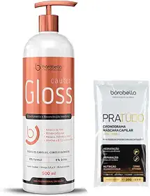 Tratamento Capilar Borabella Cauter Gloss - Selagem, Cauterização e Blindagem Cuticular para Espelhamento Intenso e Brilho