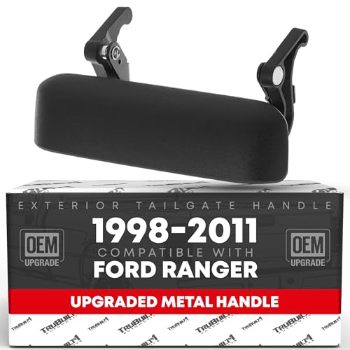 Image of T1A Tailgate Handle Upgraded Metal - Compatible with 1998-2011 Ford Ranger - Textured Black - OEM 1L5Z9943400AAA, 1L5Z-9943400-AAA, 1L5Z 9943400-AAATEX, 77872, FO1915109