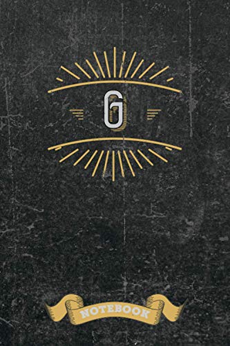 Notebook Vintage style Monogram Initial Letter G: Vintage lover 6" x 9" Notebook/Journal,120 lined pages, White