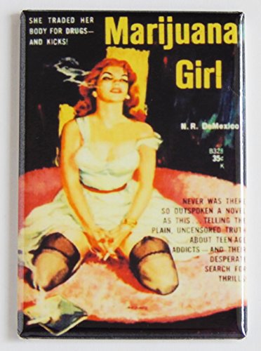 Marijuana Girl Fridge Magnet (2 x 3 inches)
