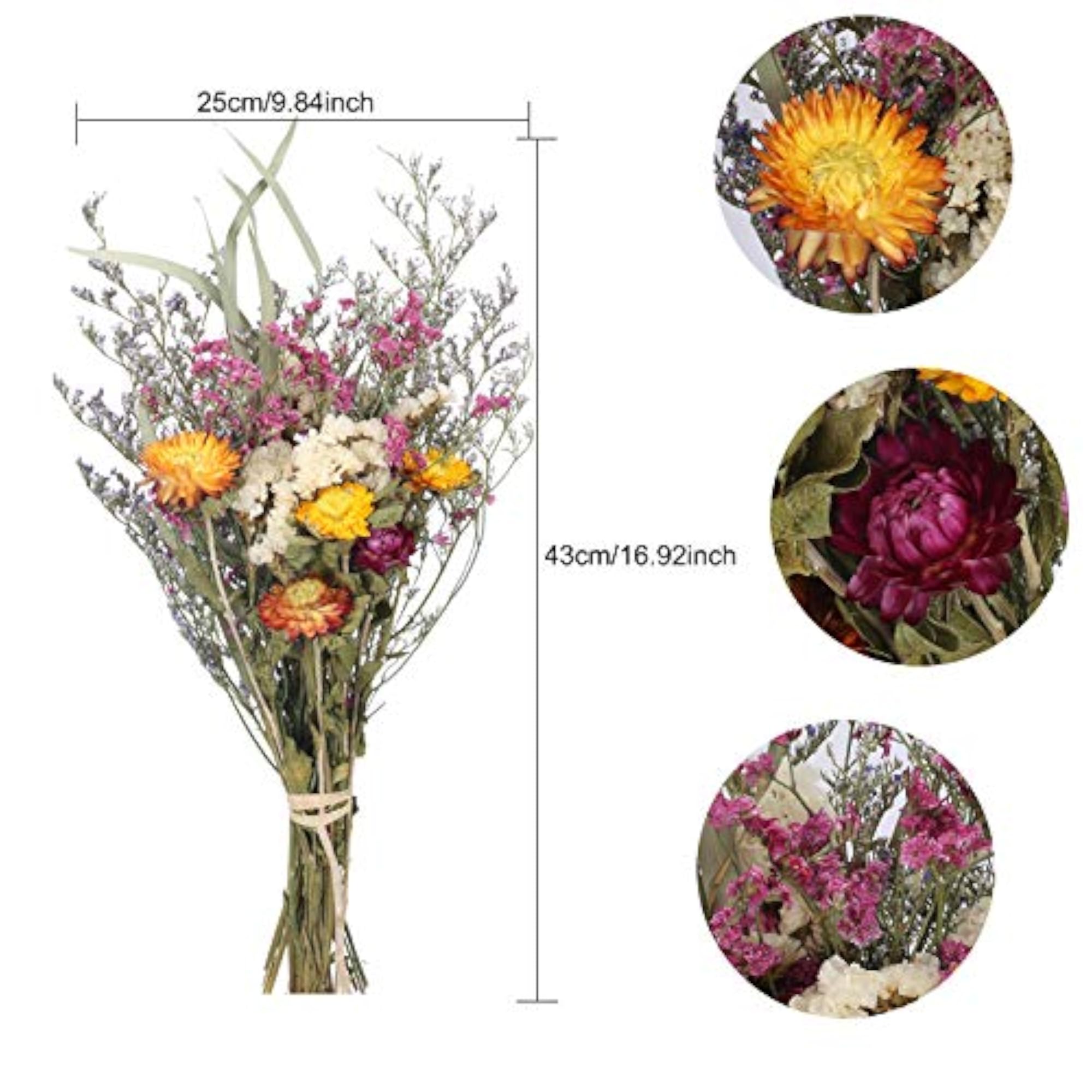 Dried Flower Bouquet with Natural Daisy Flowers