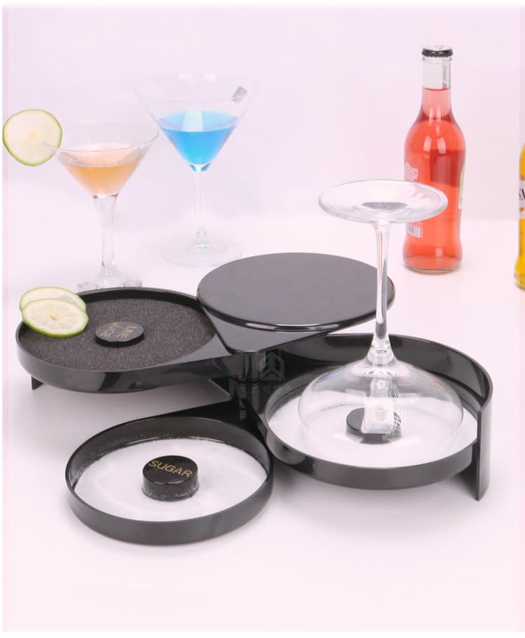 Supercap - 3 Tier Margarita Salt Rimmer Set | Bartender Tool Cocktail | Margaruta For Cocktails Glasses - Bar Accessories, Bartending Supplies (2pcs)