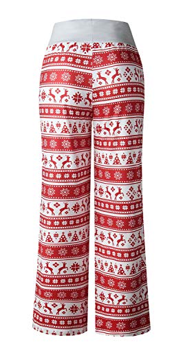 Image of AMiERY Women's Comfy Casual Pajama Pants Floral Print Drawstring Palazzo Lounge Pants Wide Leg