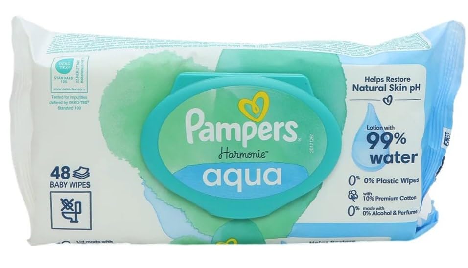 Toallitas húmedas para bebés (paquete de 28) para piel sensible del bebé 48s