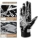 Goporoy Youth Football Gloves for Kids Excellent Grip Football Receiver Gloves, ICY Black Youth XS/S