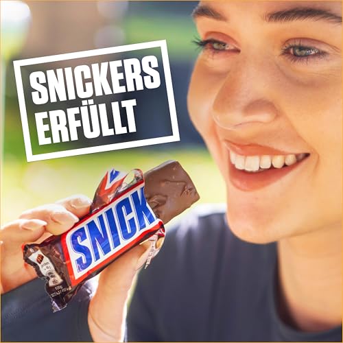 Snickers Schokoriegel, Erdnüsse, Karamell, Eine Packung á 5 Riegel | Fußball Snack | (1 x 5 x 50 g) 3