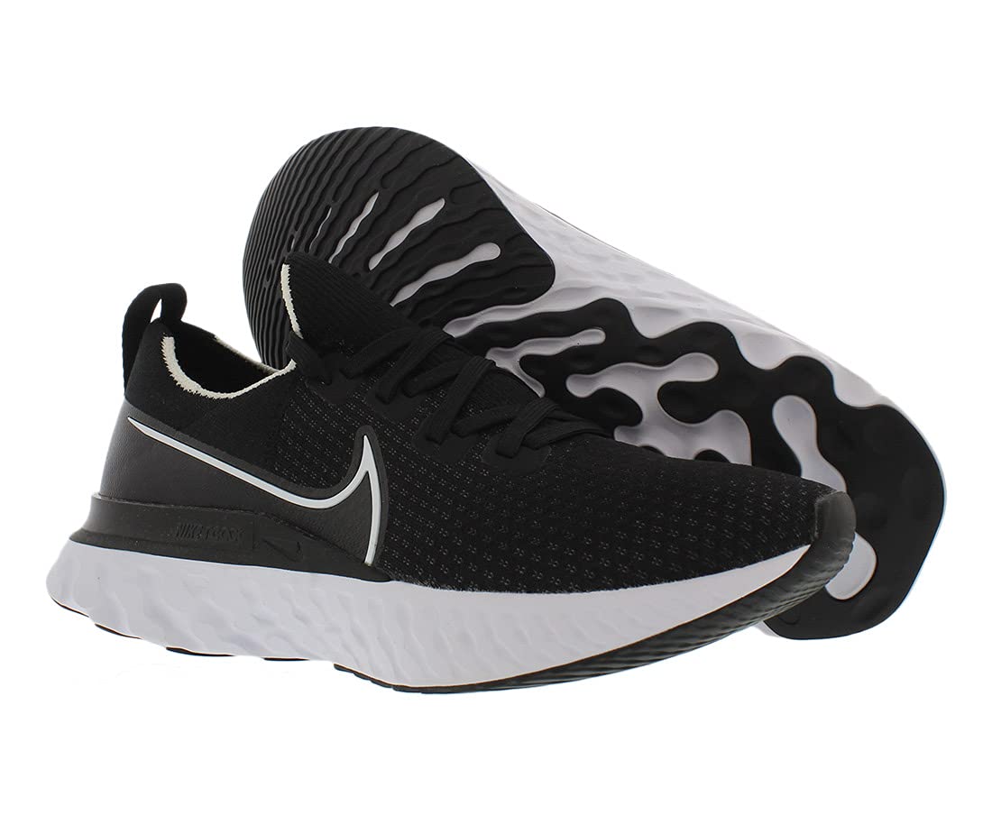 Nike Męskie buty do biegania React Infinity Run Flyknit, Negro Plata Metalizado Gris Oscuro - 48.5 EU
