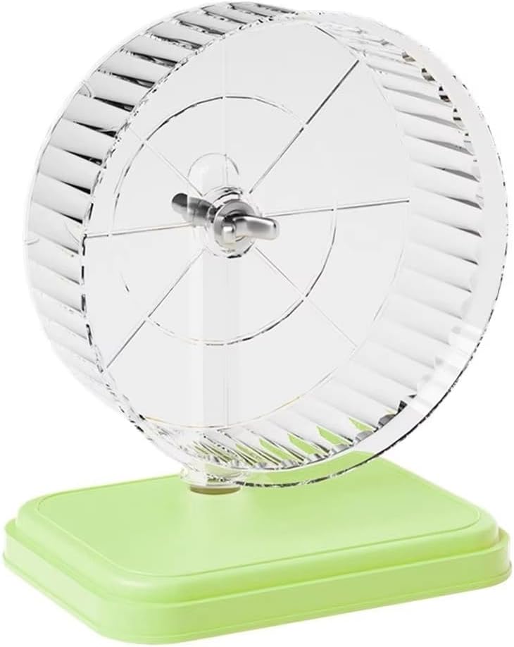 Silent Bracket Hamster Running Wheels Double-Bearing Toy Chinchilla Exercise Wheel 17cm Clear Small Pet Jogging Wheel