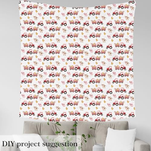 Premium Farm Animal Outdoor Fabric by The Yard - Rustic Cow, Pig & Chicken Print for DIY Projects and Home Decor, 36" x 59" 5 Premium Farm Animal Outdoor Fabric by The Yard - Rustic Cow, Pig & Chicken Print for DIY Projects and Home Decor, 36" x 59" - Image 4