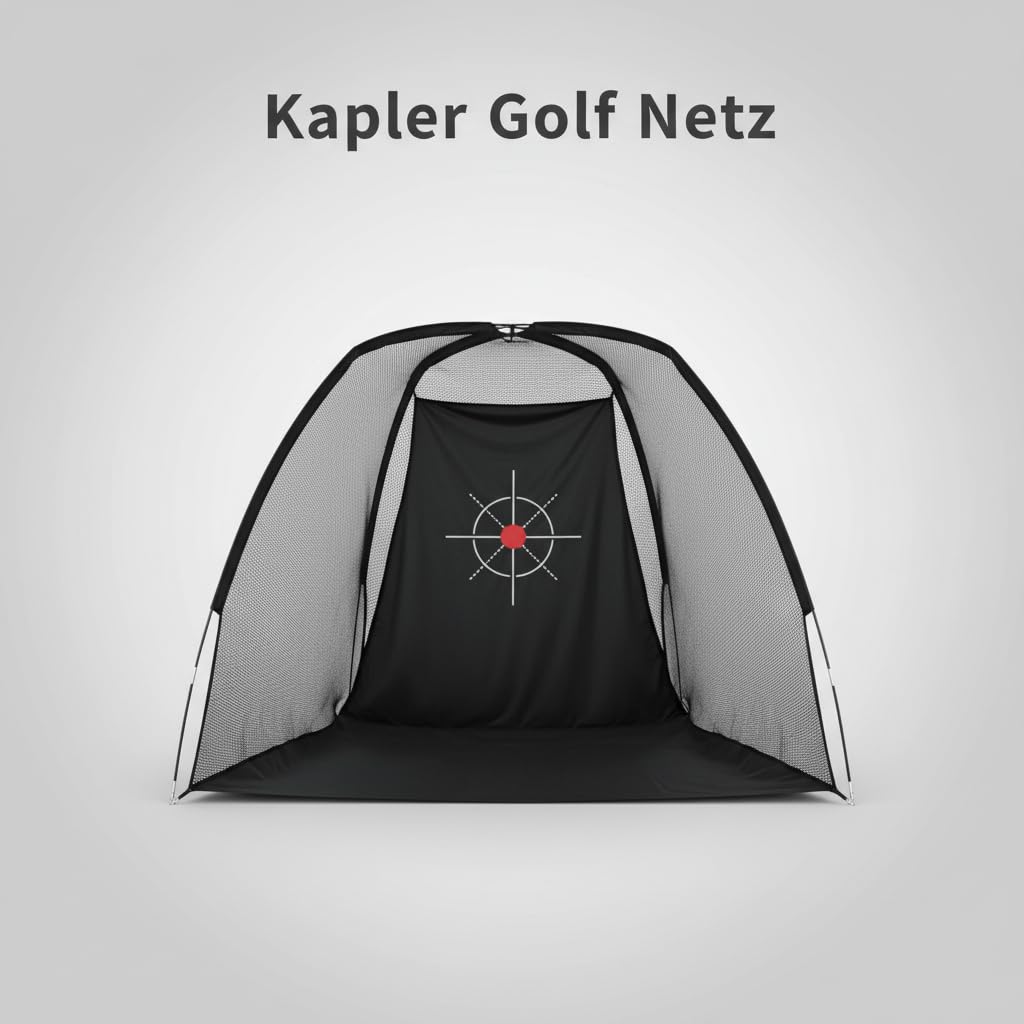 Kapler Golfnetz für Zuhause: Golf Übungsnetz - Schlagnetz Set inkl. Matte Bälle für Indoor Outdoor Garten - Robustes Trainingsnetz für Full Swing Chipping