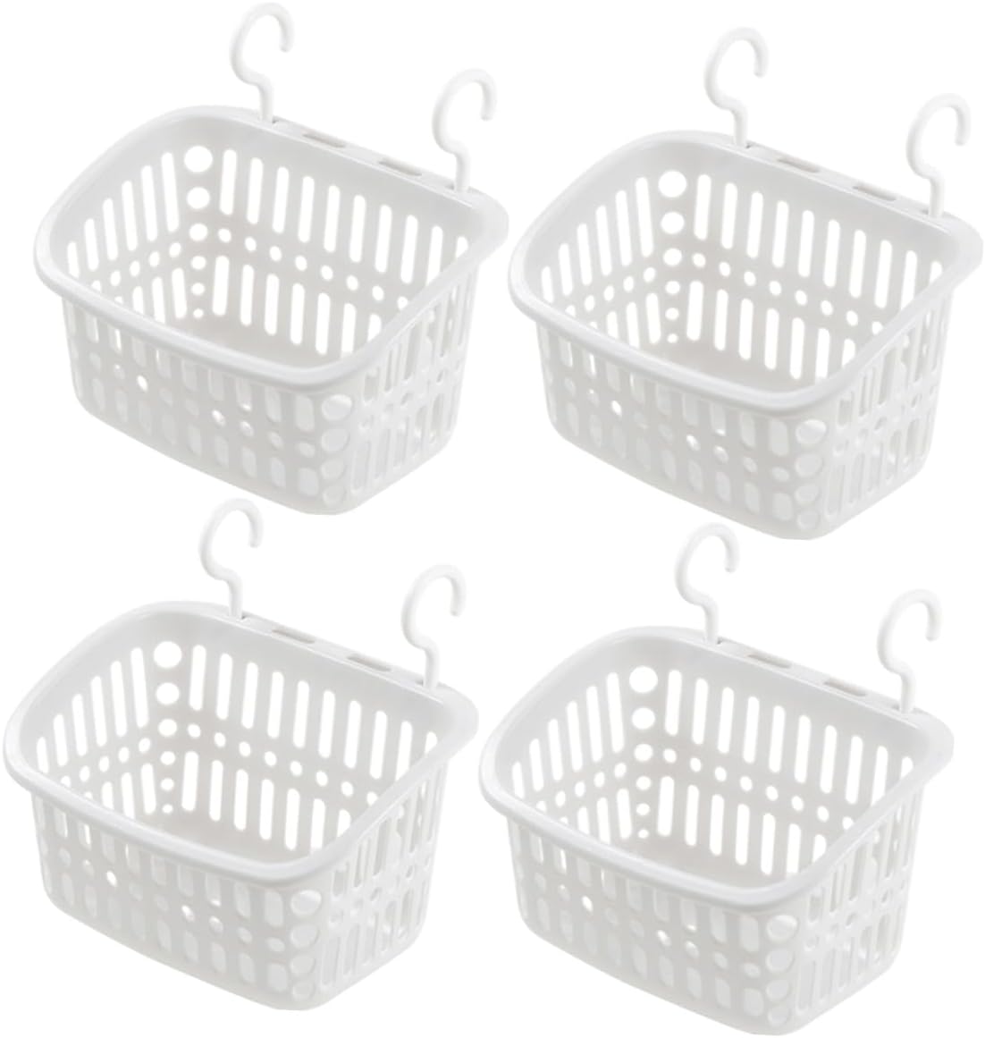 Kichvoe Hamster Hammock Bed and Hanging Storage Basket, 4pcs Large Gray-White Cotton Blend, Small Animal Cage Accessory for Sleeping and Playing