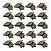 Xadnitu Adjustable Steel Pilaster Shelf Clip Support, 20pcs Bronze Galvanized Steel Shelf Brackets