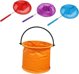 LIFKOME Outside Kids Toys Outdoor Play Toys for Kids Outside Toy Kids Fishing Net Kids Catcher Nets Kids Fish Catching Tool Net for Kids Fishing Games Net Fold Small Fishnet Set