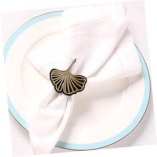 Miniatura 4 de Decoración de hojas, 4 piezas, adorno para mesa de oro, decoración de servilletas, anillos de servilleta, hebilla de servilleta, anillo de
