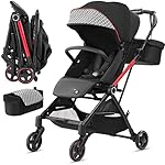 Royal Baby Leichter Kinderwagen 360 Reversible Sitz, Kompakte Falte, Tragbarer Reise-Kinderwagen für Kleinkind mit Regenschirm, Multi-Position Liegen, große Überdachung, Rot