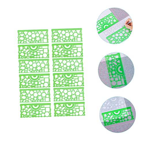 PRETYZOOM Geometria De Design De 36 Peças Para Desenho De Arte Ferramentas Claras Estênceis Réguas D
