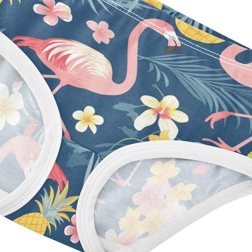Wusikd Flamingos Girls' Underwear Cotton Pineapples Girls Briefs Soft Toddler Underwear 2T4